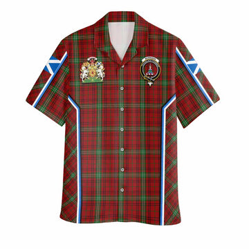 Morrison Tartan Crest Hawaiian Shirt Scotland Coat of Arm Flag Style
