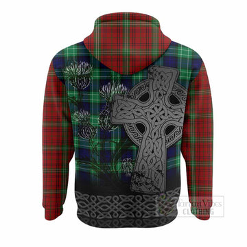Morrison Tartan Crest Hoodie Grunge Celtic Cross Scottish Thistle