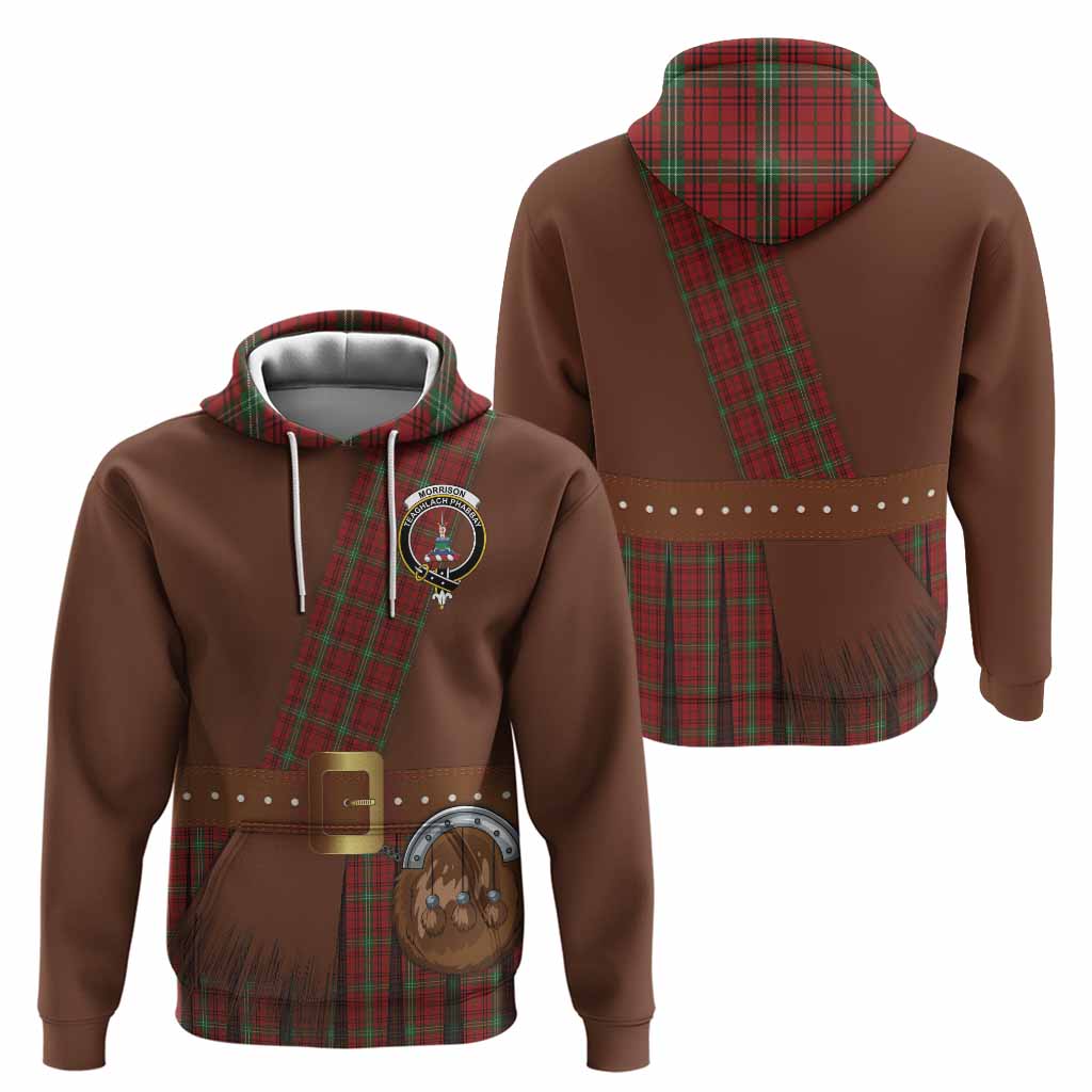 Morrison Tartan Crest Hoodie Kilt Costume Style