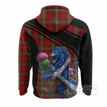 Morrison Tartan Crest Hoodie Scottish Lion Rampant Thistle