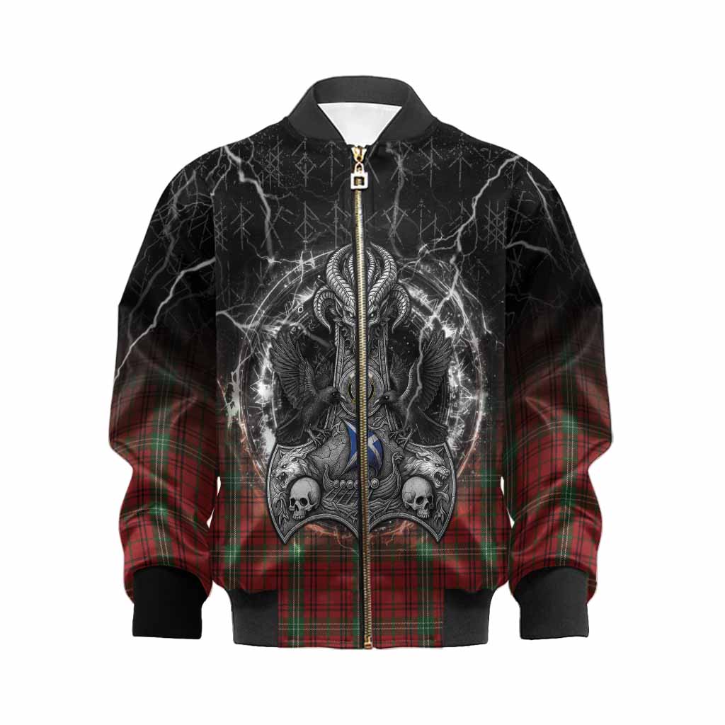 Morrison Tartan Crest Kid Bomber Jacket Celtic Odin's Raven Legacy
