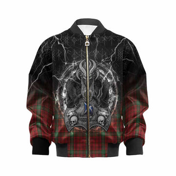 Morrison Tartan Crest Kid Bomber Jacket Celtic Odin's Raven Legacy