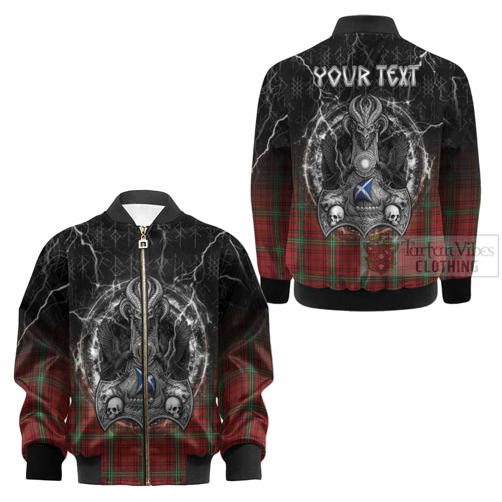 Morrison Tartan Crest Kid Bomber Jacket Celtic Odin's Raven Legacy