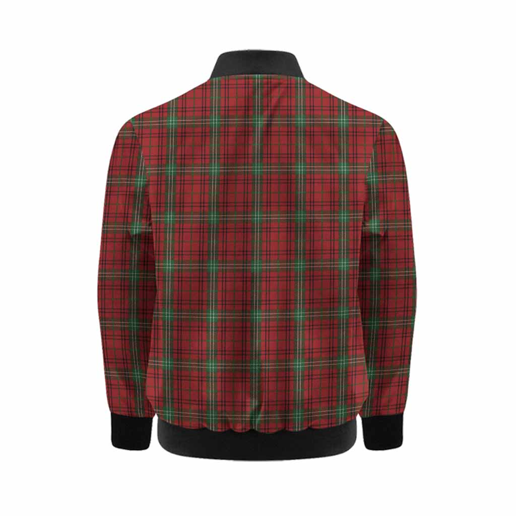 Morrison Tartan Crest Kid Bomber Jacket Ferocious Lion Style