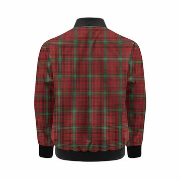 Morrison Tartan Crest Kid Bomber Jacket Ferocious Lion Style