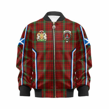 Morrison Tartan Crest Kid Bomber Jacket Scotland Coat of Arm Flag Style - Tartan Vibes Clothing