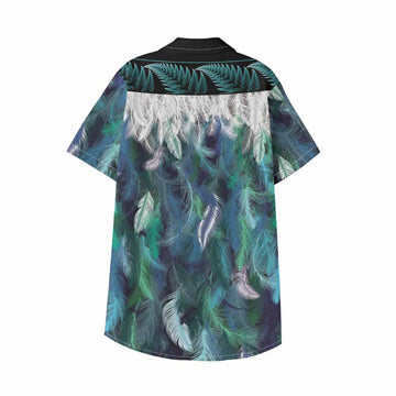 Morrison Tartan Crest Kid Hawaiian Shirt New Zealand Maori Korowai Cloak