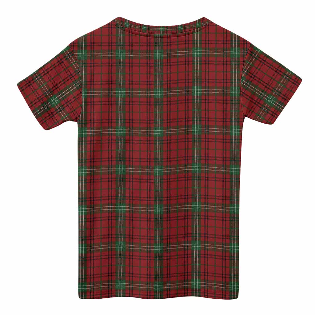 Morrison Tartan Crest Kid T-shirt Ferocious Lion Style
