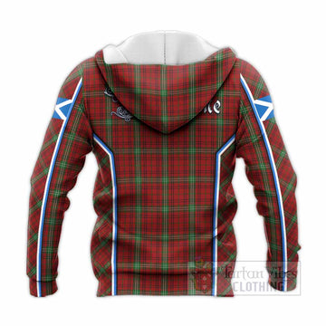 Morrison Tartan Crest Knitted Hoodie Scotland Coat of Arm Flag Style