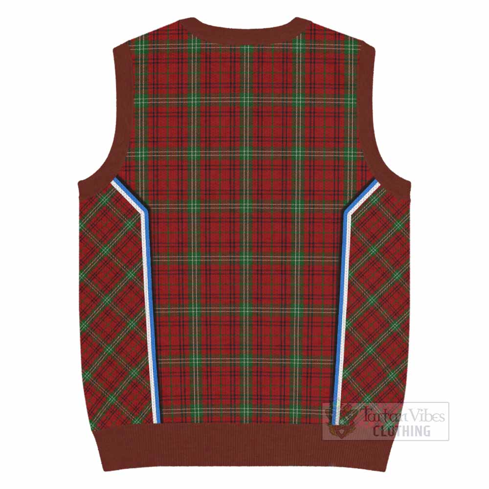 Morrison Tartan Crest Knitted V-Neck Vest Scotland Coat of Arm Flag Style - Tartan Vibes Clothing