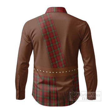 Morrison Tartan Crest Long Sleeve Button Shirts Kilt Costume Style