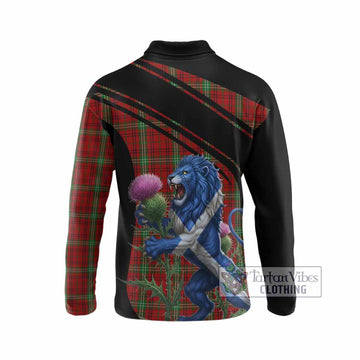 Morrison Tartan Crest Long Sleeve Button Shirts Scottish Lion Rampant Thistle