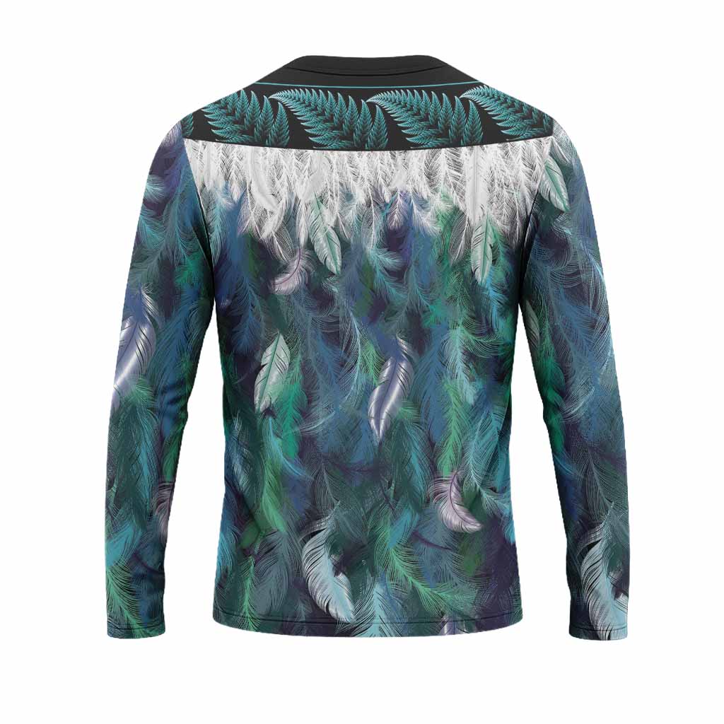 Morrison Tartan Crest Long Sleeve T-Shirt New Zealand Maori Korowai Cloak