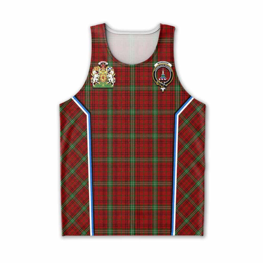 Morrison Tartan Crest Men Tank Top Scotland Coat of Arm Flag Style - Tartan Vibes Clothing