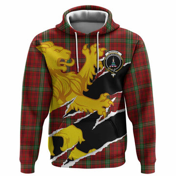 Morrison Tartan Crest Scottish Hoodie Heraldic Golden Lion