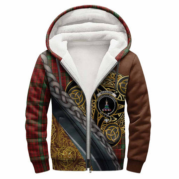 Morrison Tartan Crest Sherpa Hoodie Scottish Triskele Celtic