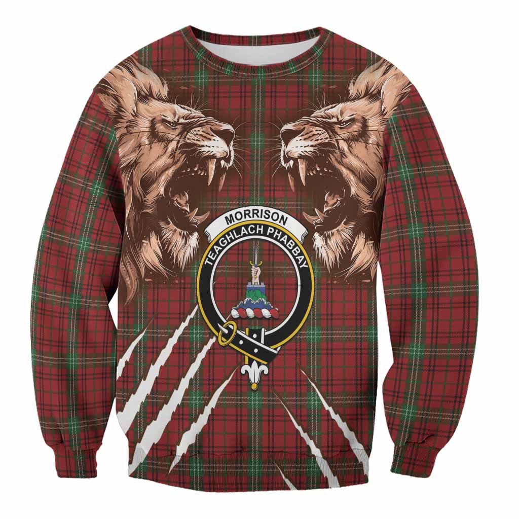 Morrison Tartan Crest Sweatshirt Ferocious Lion Style