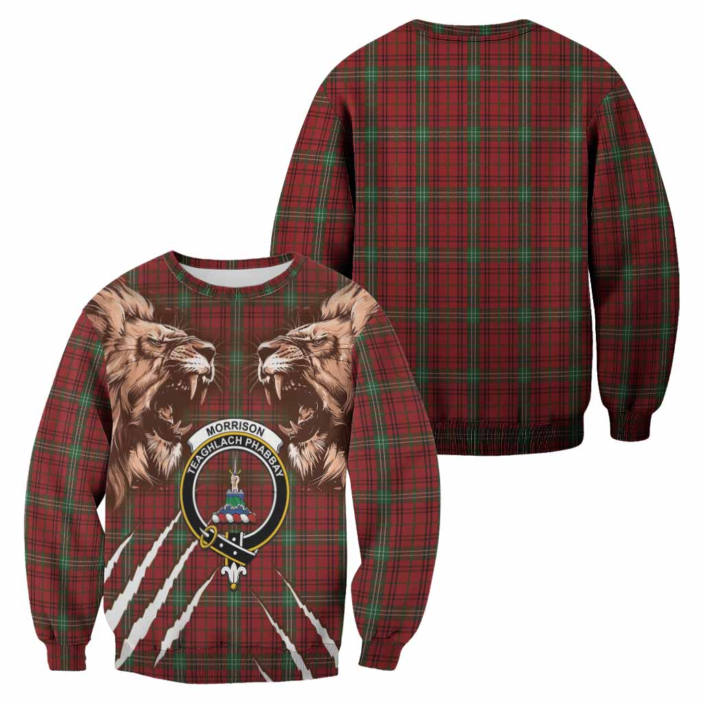 Morrison Tartan Crest Sweatshirt Ferocious Lion Style