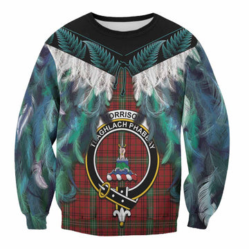 Morrison Tartan Crest Sweatshirt New Zealand Maori Korowai Cloak