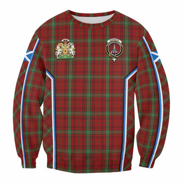 Morrison Tartan Crest Sweatshirt Scotland Coat of Arm Flag Style