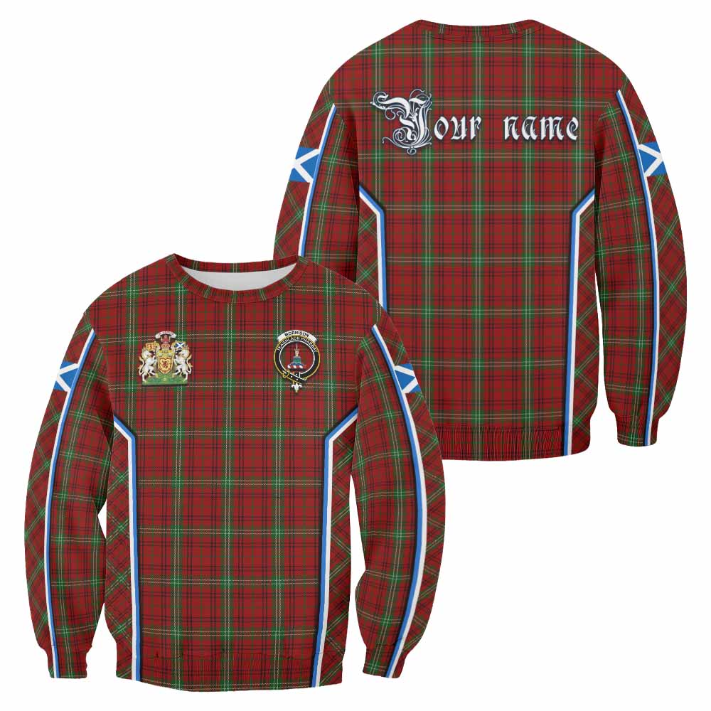 Morrison Tartan Crest Sweatshirt Scotland Coat of Arm Flag Style - Tartan Vibes Clothing