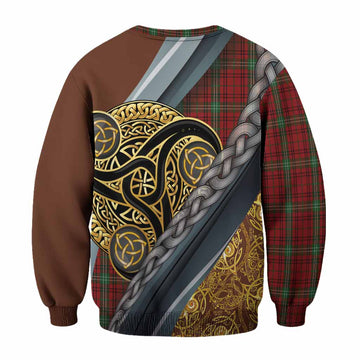 Morrison Tartan Crest Sweatshirt Scottish Triskele Celtic