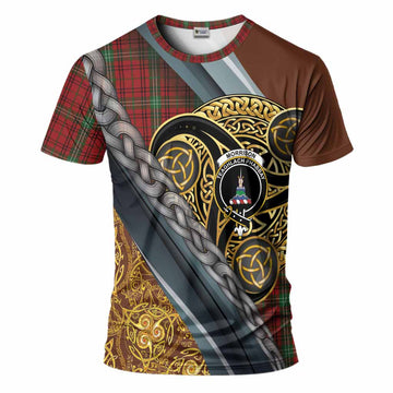 Morrison Tartan Crest T-Shirt Scottish Triskele Celtic