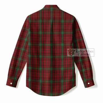 Morrison Tartan Crest Women Casual Shirt Ferocious Lion Style