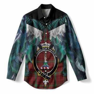 Morrison Tartan Crest Women Casual Shirt New Zealand Maori Korowai Cloak