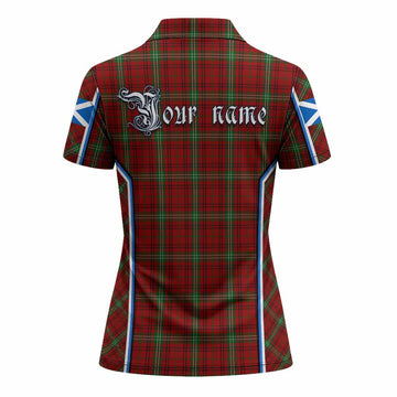 Morrison Tartan Crest Women's Polo Shirt Scotland Coat of Arm Flag Style