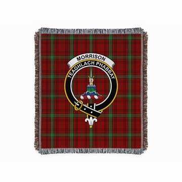 Morrison Tartan Crest Woven Blanket M 51 x 60 inches 130 x 150cm - Tartan Vibes Clothing