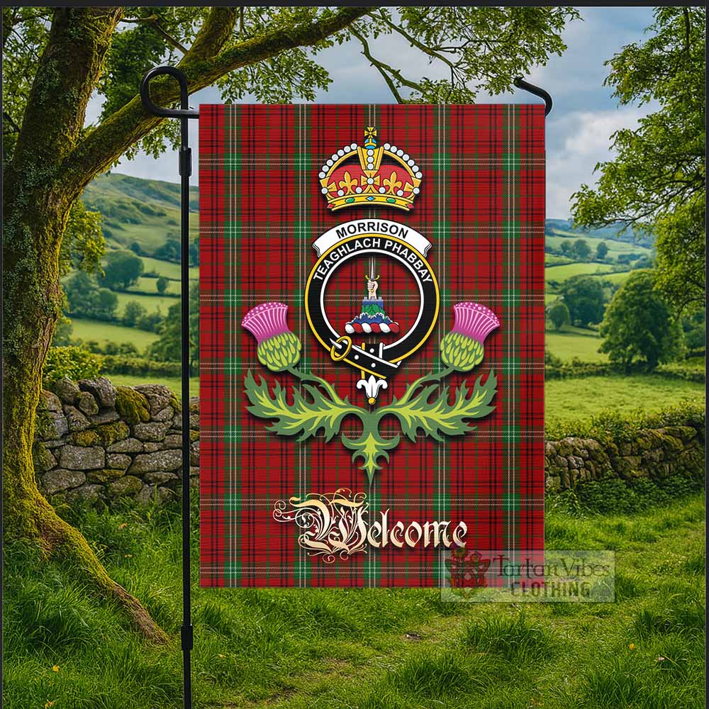Morrison Tartan Family Crest Garden Flag Royal Thistle Welcome Style - Tartan Vibes Clothing