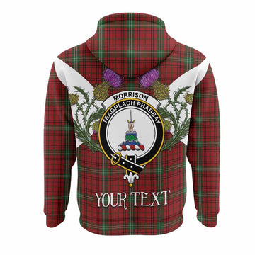 Morrison Tartan Family Crest Hoodie Scottish Burns Night Thistle Floral