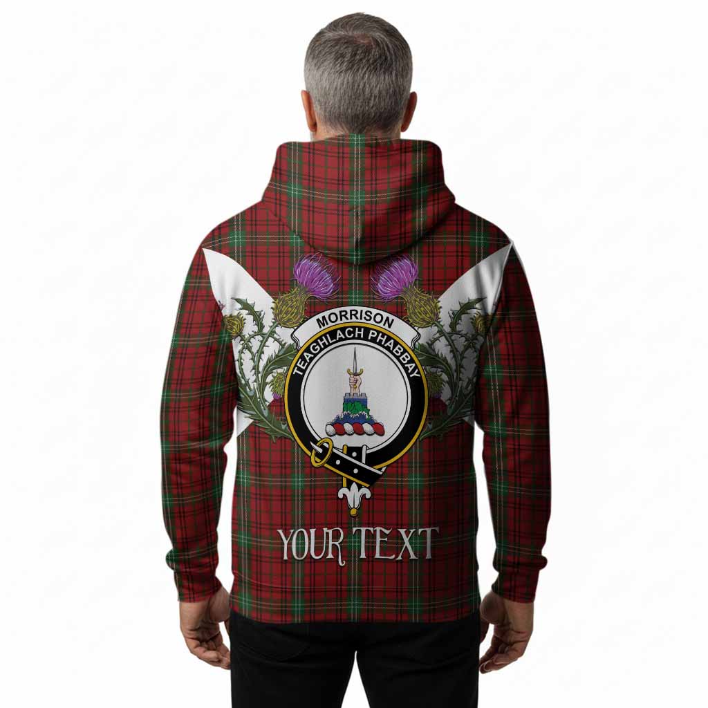 Morrison Tartan Family Crest Hoodie Scottish Burns Night Thistle Floral