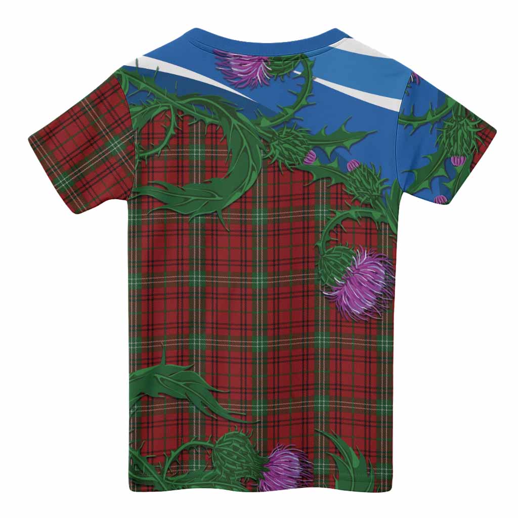 Morrison Tartan Family Crest Kid T-shirt Thistle in Minimalism