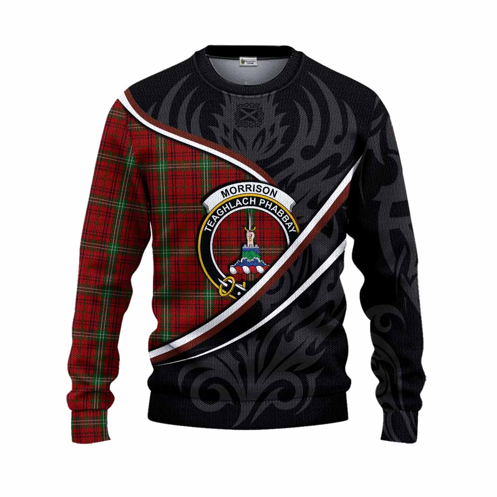 Morrison Tartan Family Crest Knitted Sweater Celtic Scottish Thistle Floral - Tartan Vibes Clothing
