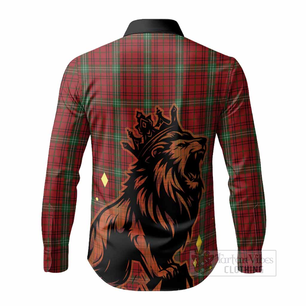 Morrison Tartan Family Crest Long Sleeve Button Shirts Crowned Lion Roaring