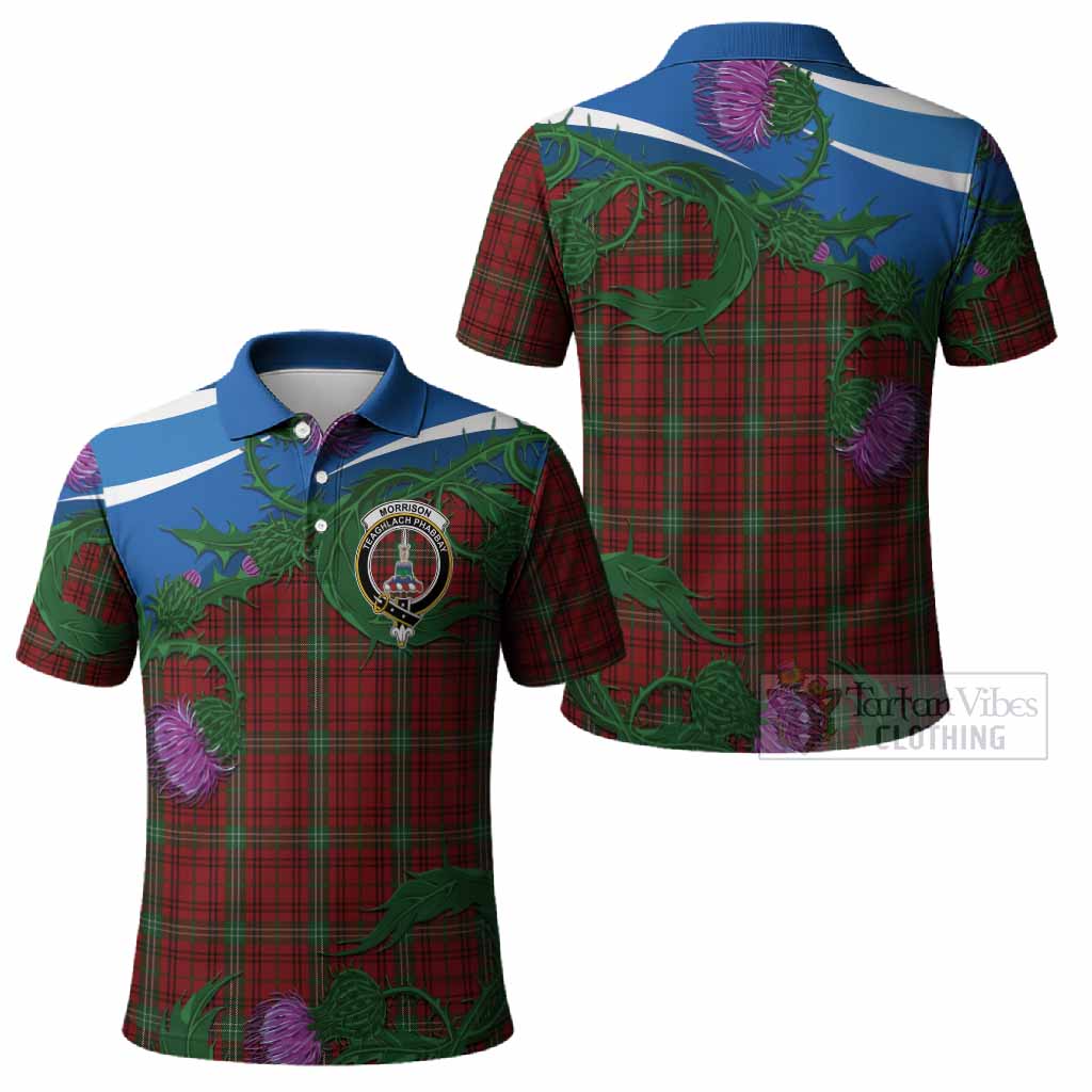 Morrison Tartan Family Crest Polo Shirt Thistle in Minimalism