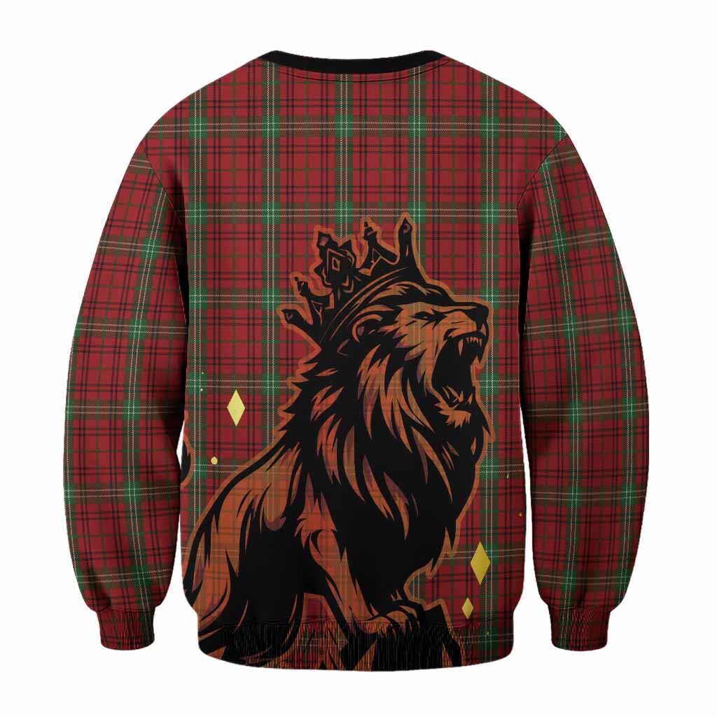 Morrison Tartan Family Crest Sweatshirt Crowned Lion Roaring