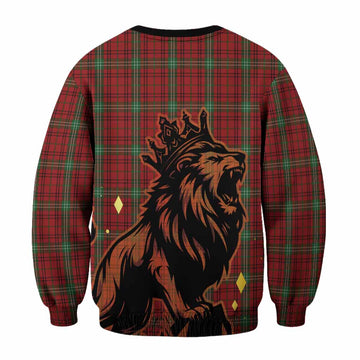 Morrison Tartan Family Crest Sweatshirt Crowned Lion Roaring