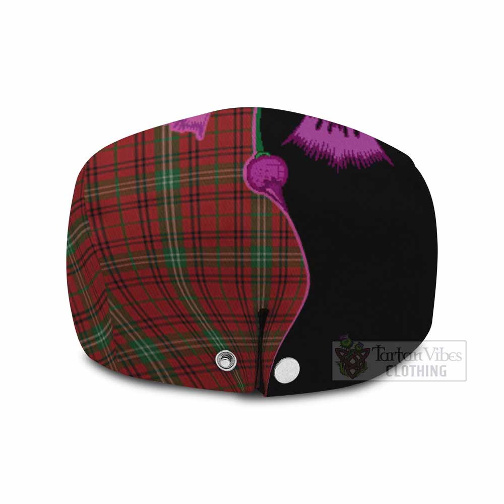 Morrison Tartan Flat Cap, Jeff Cap Traditional Scottish Thistle