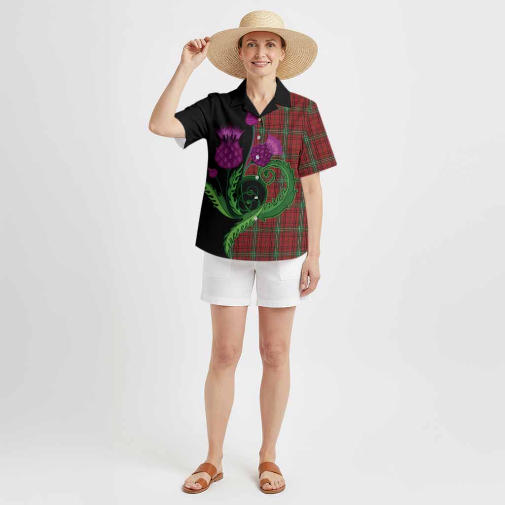 Morrison Tartan Hawaiian Shirt Traditional Scottish Thistle