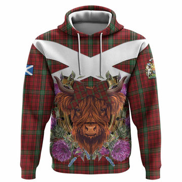 Morrison Tartan Hoodie Scottish Thistle Heilan Coo