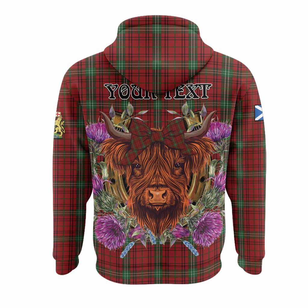 Morrison Tartan Hoodie Scottish Thistle Heilan Coo
