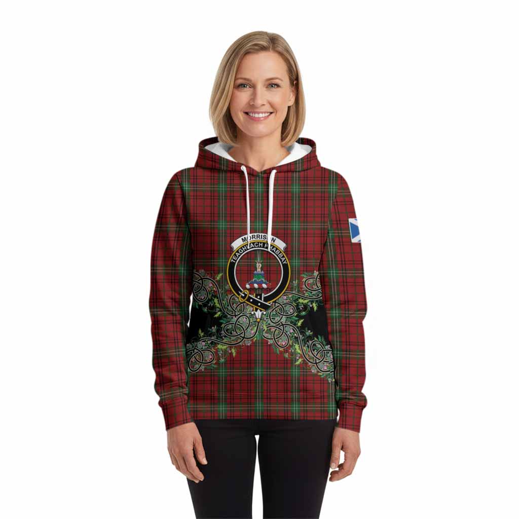 Morrison Tartan Hoodie Thistle Scottish Spirit