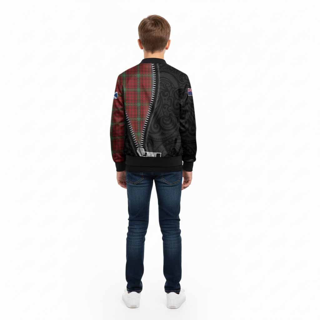 Morrison Tartan Kid Bomber Jacket New Zealand Pattern Unique Zipper Stylized