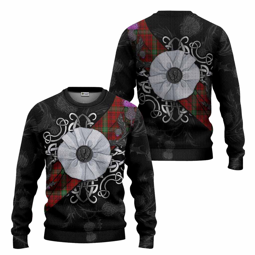 Morrison Tartan Knitted Sweater Jacobite White Rose - Tartan Vibes Clothing
