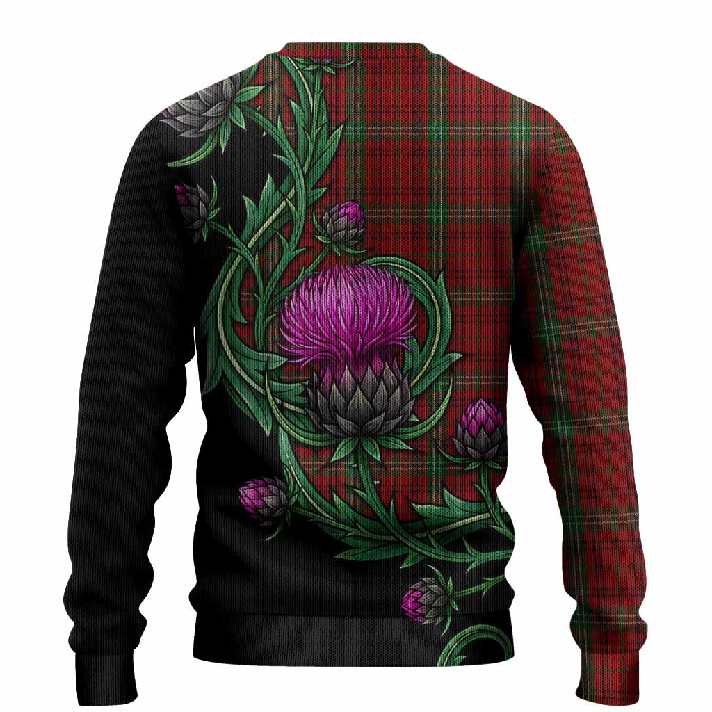 Morrison Tartan Knitted Sweater Resilient Scottish Thistle - Tartan Vibes Clothing