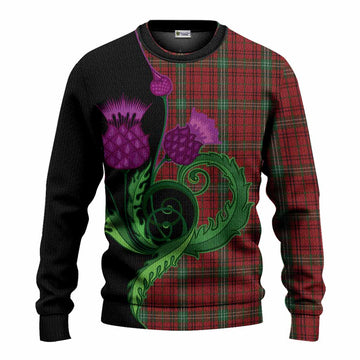 Morrison Tartan Knitted Sweater Traditional Scottish Thistle