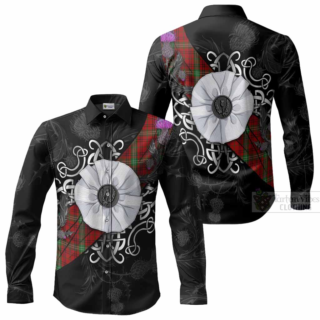 Morrison Tartan Long Sleeve Button Shirts Jacobite White Rose Men's Shirt - Tartan Vibes Clothing